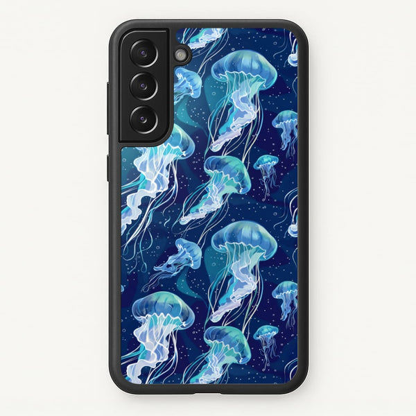 Glowing Jellyfish Drift Phone Case - Galaxy S22 / Standard