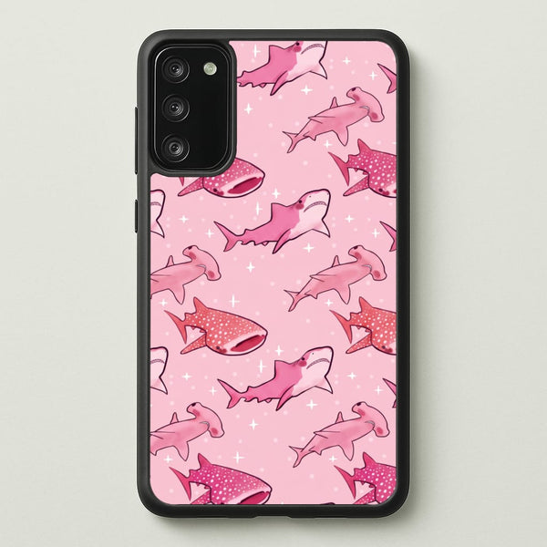 Pink Shark Pattern Phone Case - Galaxy S20FE / Standard