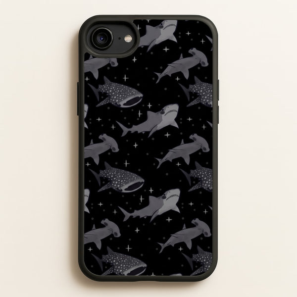 Black Shark Pattern Phone Case - iPhone 6 / 7 / 8 / SE / Standard