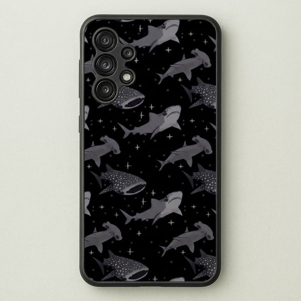 Black Shark Pattern Phone Case - Galaxy A13 / Standard