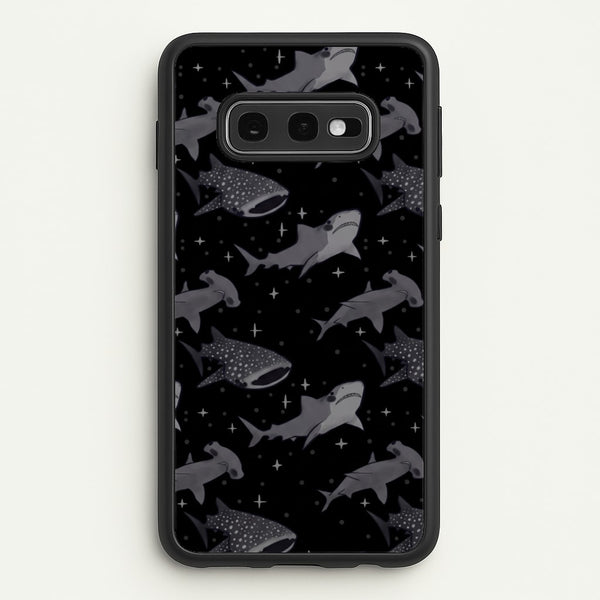Black Shark Pattern Phone Case - Galaxy S10e / Standard