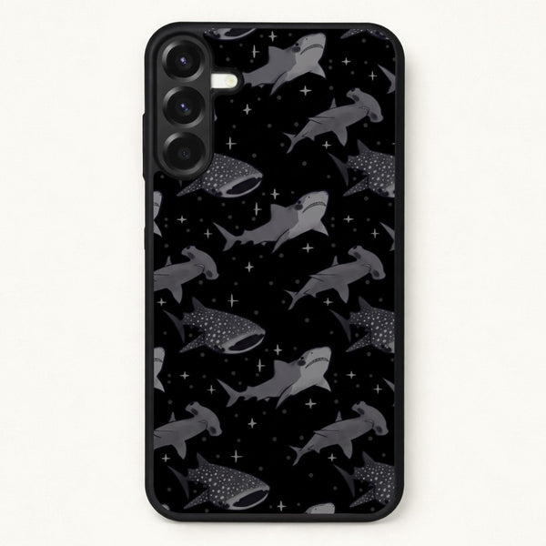 Black Shark Pattern Phone Case - Galaxy A17 / Standard
