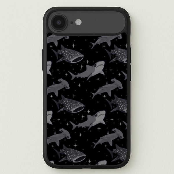 Black Shark Pattern Phone Case - iPhone 17 Air / Standard