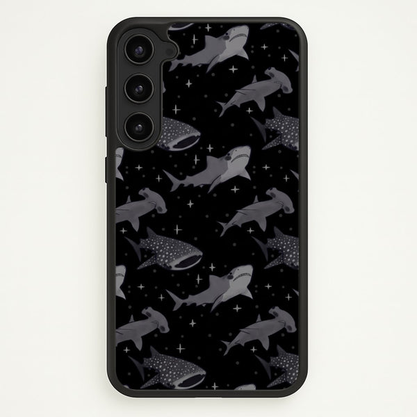 Black Shark Pattern Phone Case - Galaxy S23 Plus / Standard