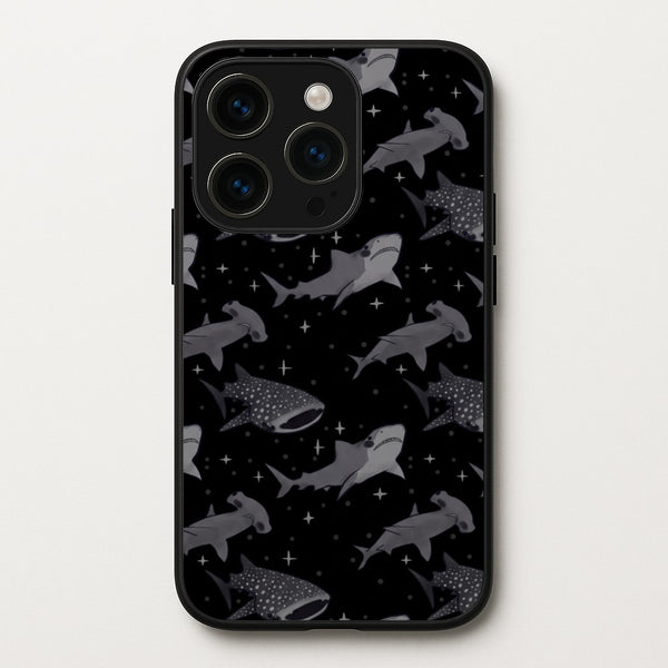 Black Shark Pattern Phone Case - iPhone 15 Pro Max / Standard