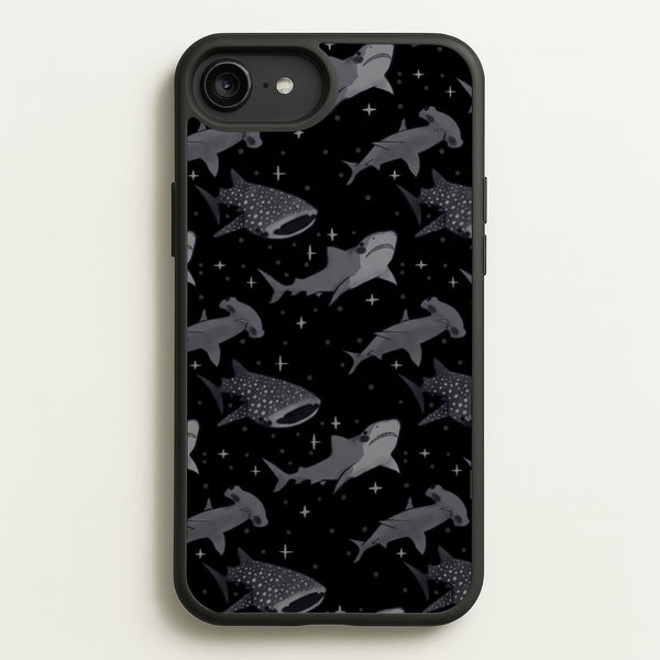 Black Shark Pattern Phone Case - iPhone 6 Plus / 7 Plus / 8 Plus / Standard