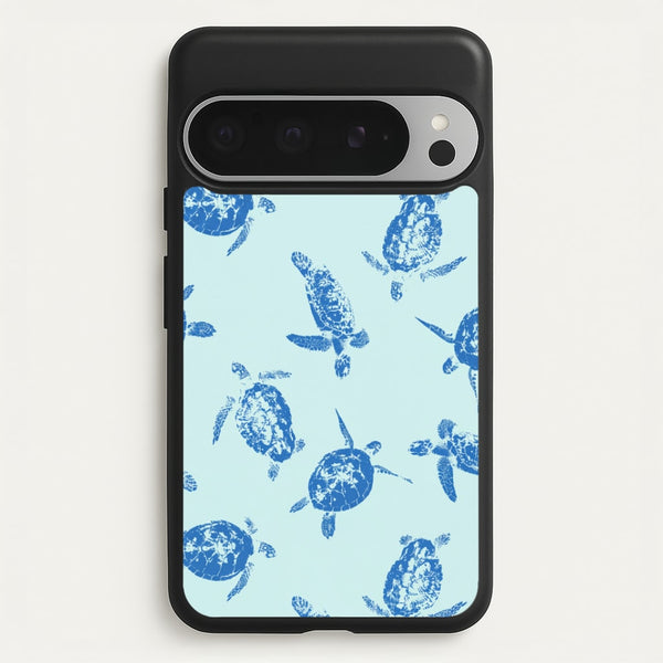 Blue Sea Turtles Phone Case - Google Pixel 9 Pro XL / Standard