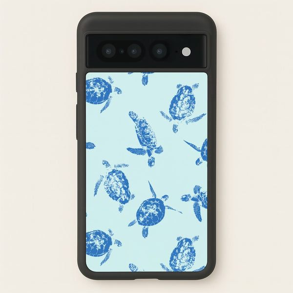 Blue Sea Turtles Phone Case - Google Pixel 7 Pro / Standard
