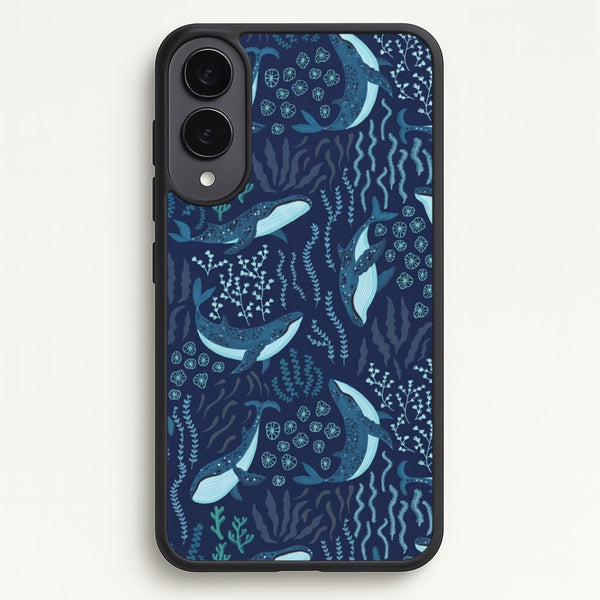 Midnight Whale Reef Phone Case - Galaxy S25 Edge / Standard