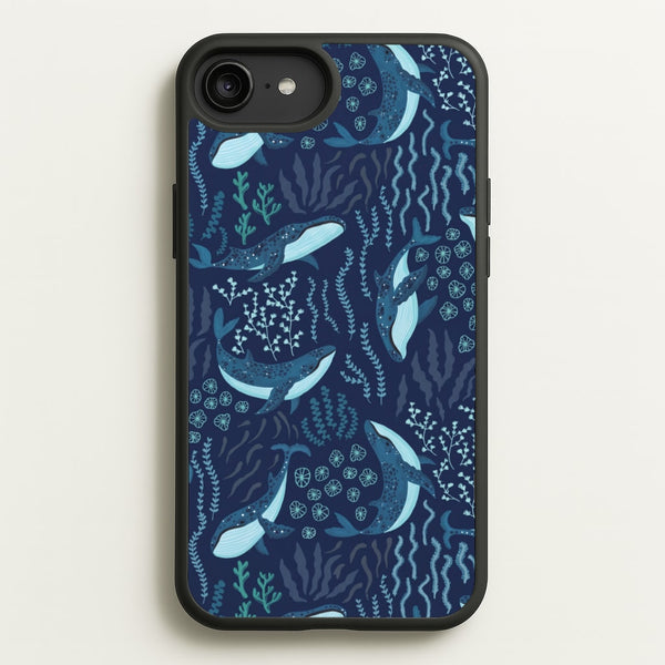 Midnight Whale Reef Phone Case - iPhone 6 Plus / 7 Plus / 8 Plus / Standard