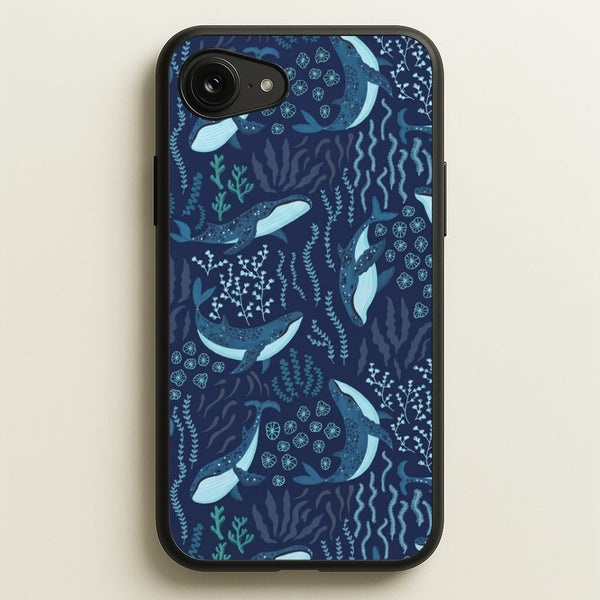 Midnight Whale Reef Phone Case - iPhone 16e / Standard