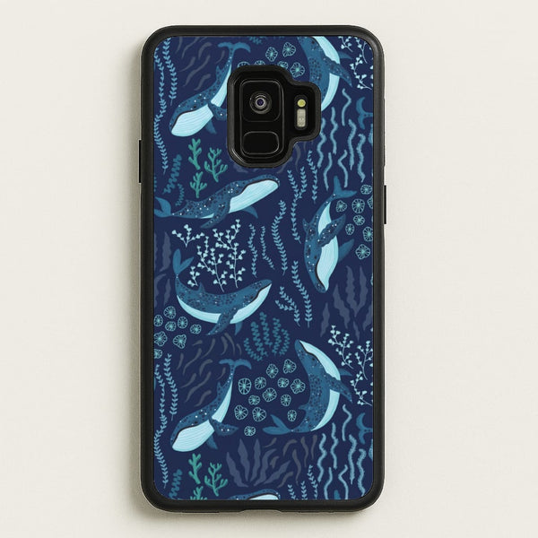 Midnight Whale Reef Phone Case - Galaxy S9 / Standard