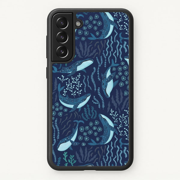 Midnight Whale Reef Phone Case - Galaxy S22 Plus / Standard