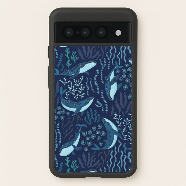 Midnight Whale Reef Phone Case - Google Pixel 7 Pro / Standard
