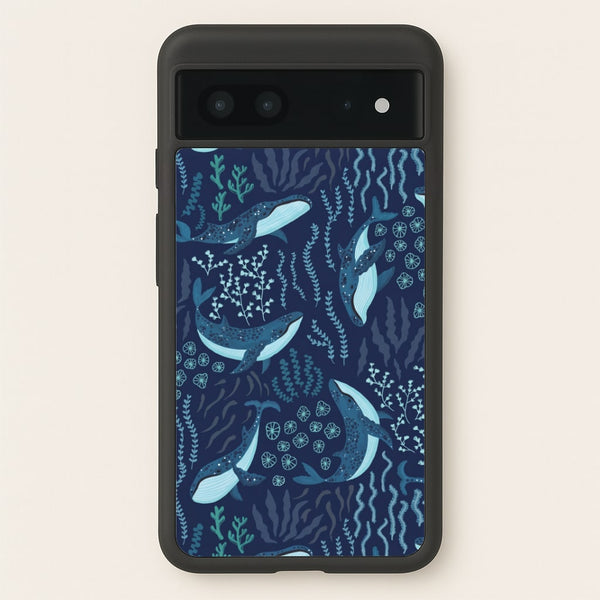 Midnight Whale Reef Phone Case - Google Pixel 7 / Standard