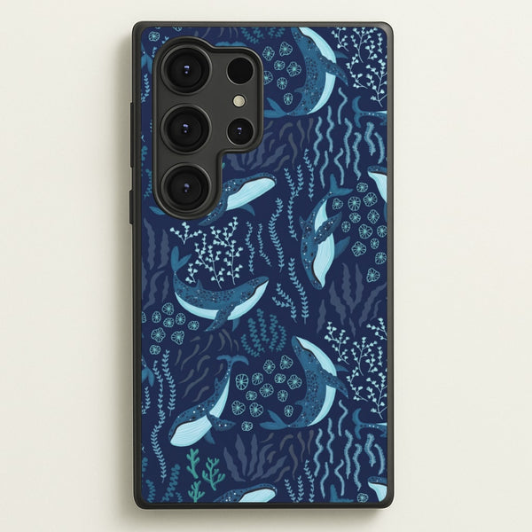 Midnight Whale Reef Phone Case - Galaxy S25 Ultra / Standard