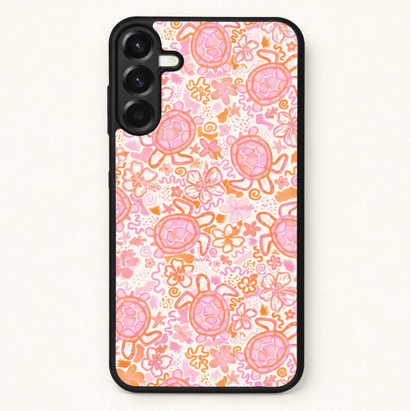 Coral Turtle Doodles Phone Case - Galaxy A17 / Standard