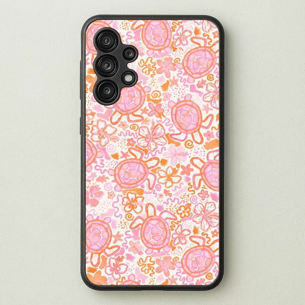 Coral Turtle Doodles Phone Case - Galaxy A13 / Standard