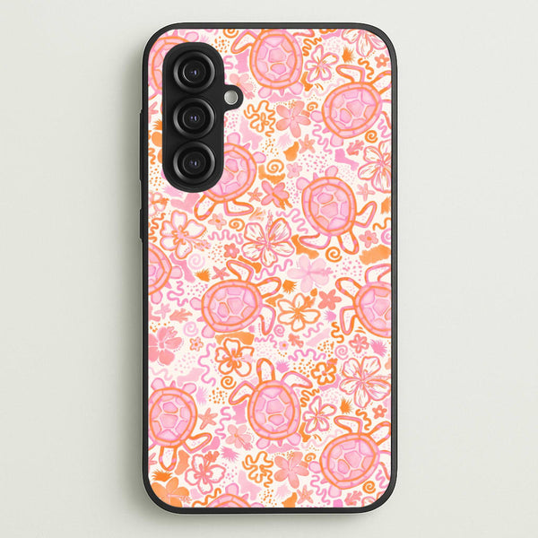 Coral Turtle Doodles Phone Case - Galaxy S23FE / Standard