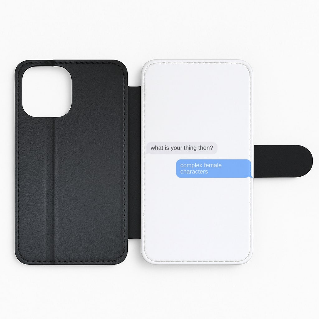 Complex Female Characters Text - Sex Education Flip Phone Case