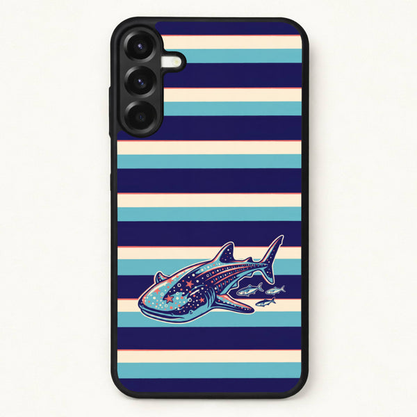Striped Shark Phone Case - Galaxy A17 / Standard