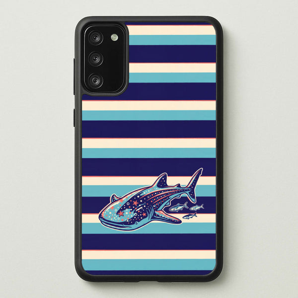 Striped Shark Phone Case - Galaxy S20 / Standard
