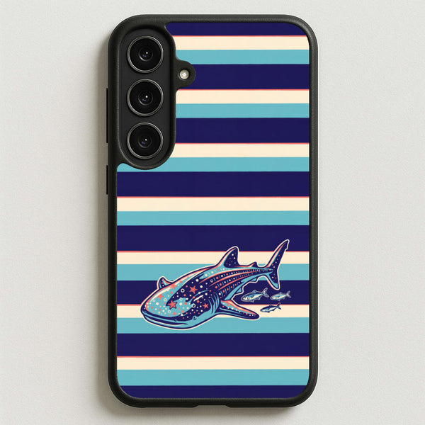 Striped Shark Phone Case - Galaxy S25FE / Standard