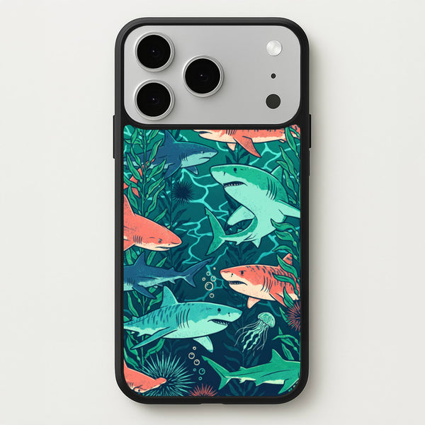 Retro Sharks Phone Case - iPhone 17 Pro Max / Standard
