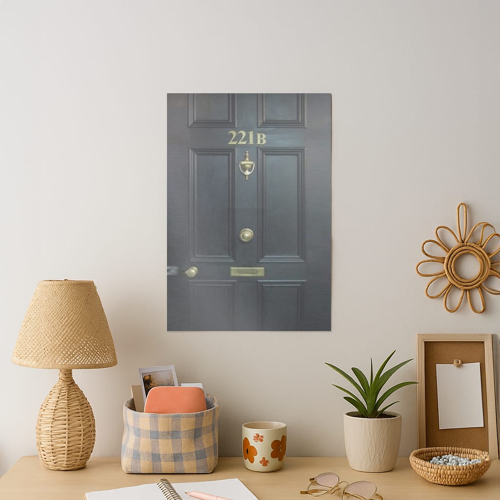 221B Baker Street Door Art Print