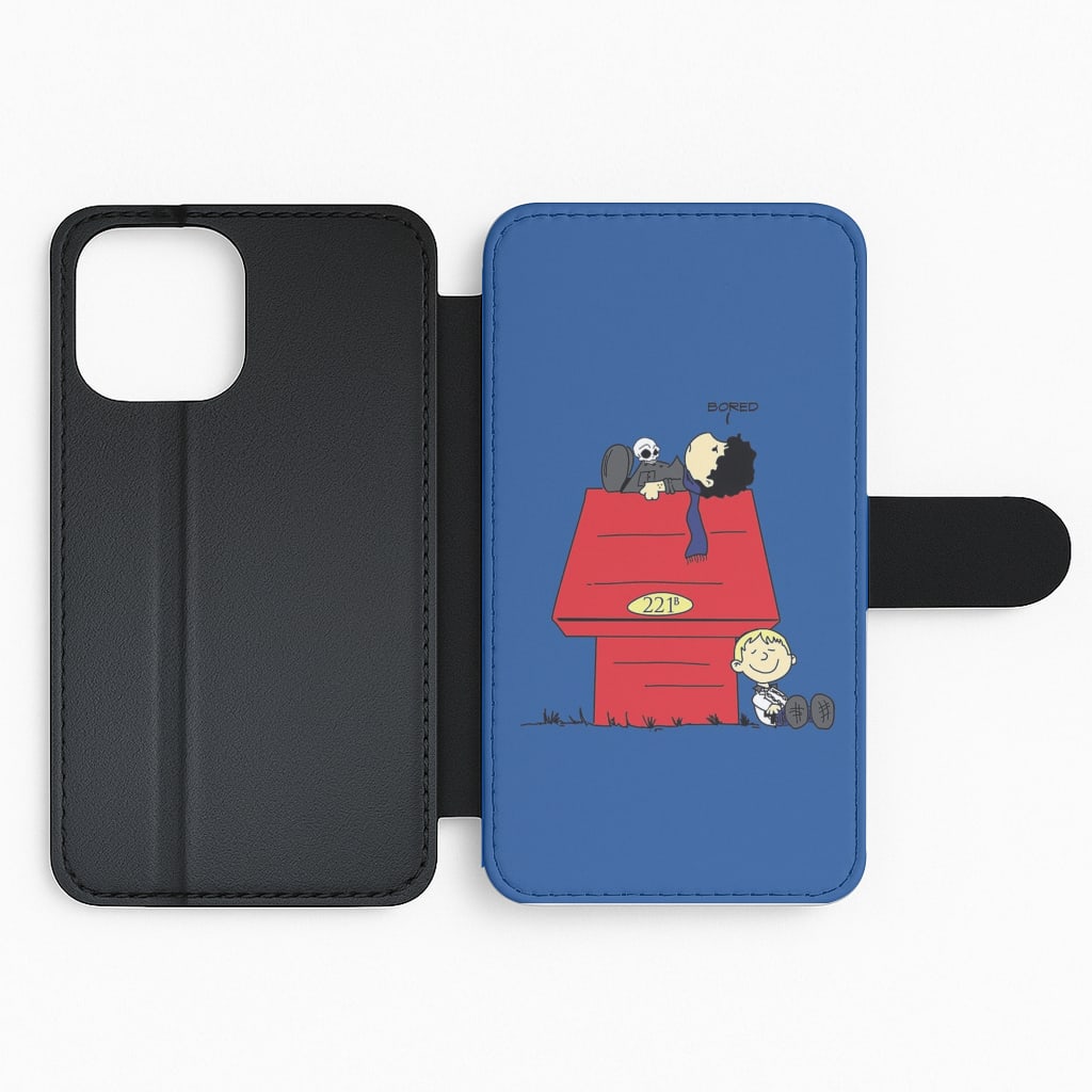 Detective Cartoon Flip Wallet Phone Case