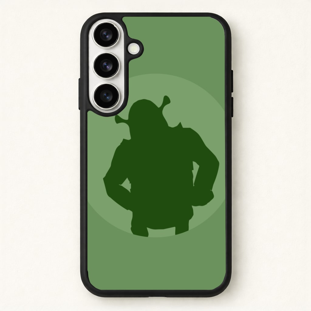 Green Ogre Outline Phone Case for Galaxy S26 Plus