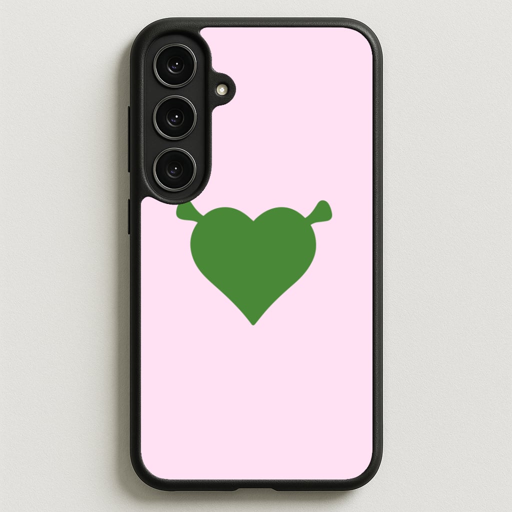 Green Ogre Heart Phone Case for Galaxy S25FE