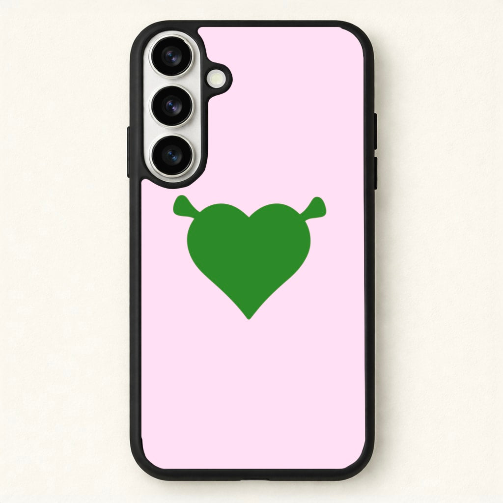 Green Ogre Heart Phone Case for Galaxy S26 Plus