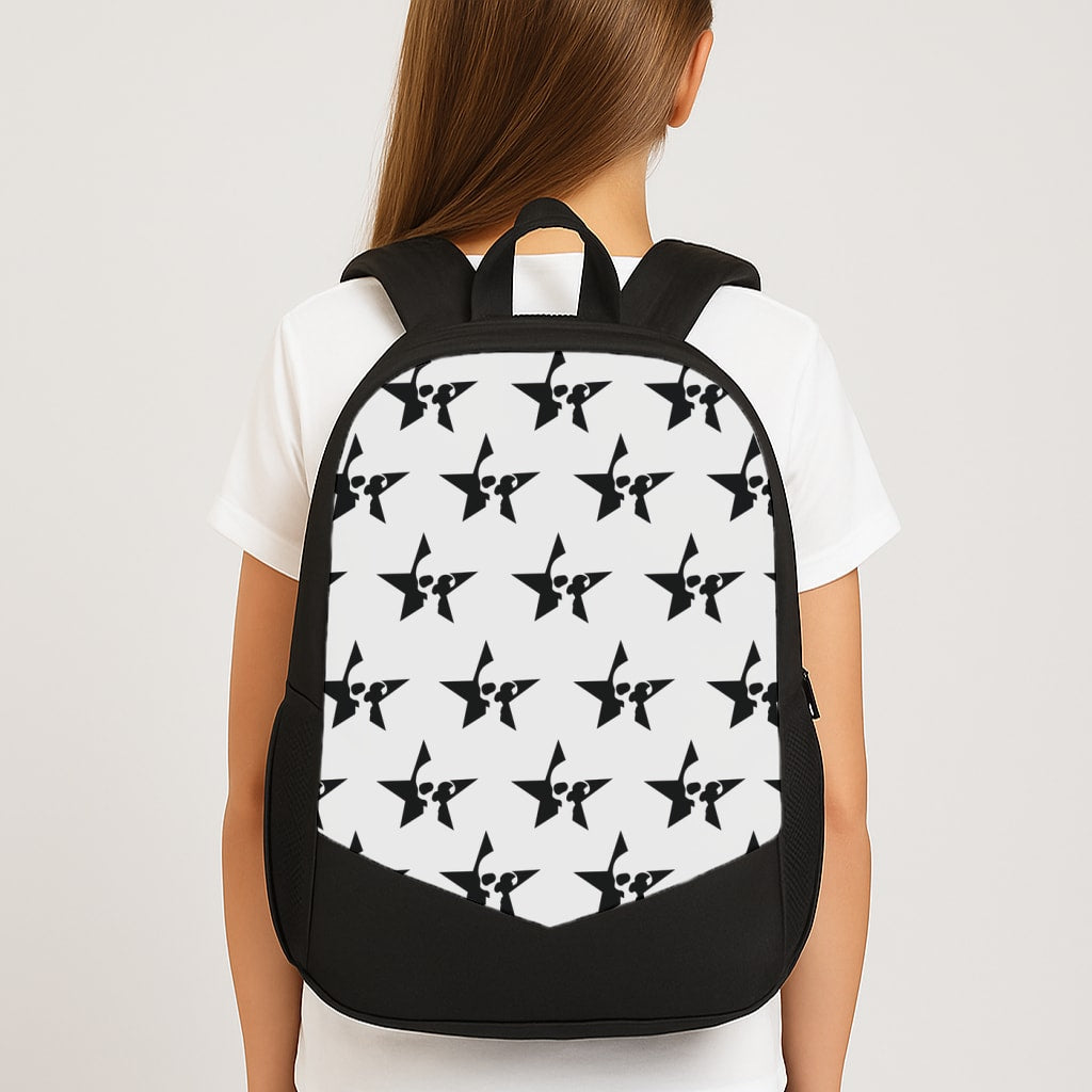 Skulls And Stars - Skate Aesthetic Large School Bag