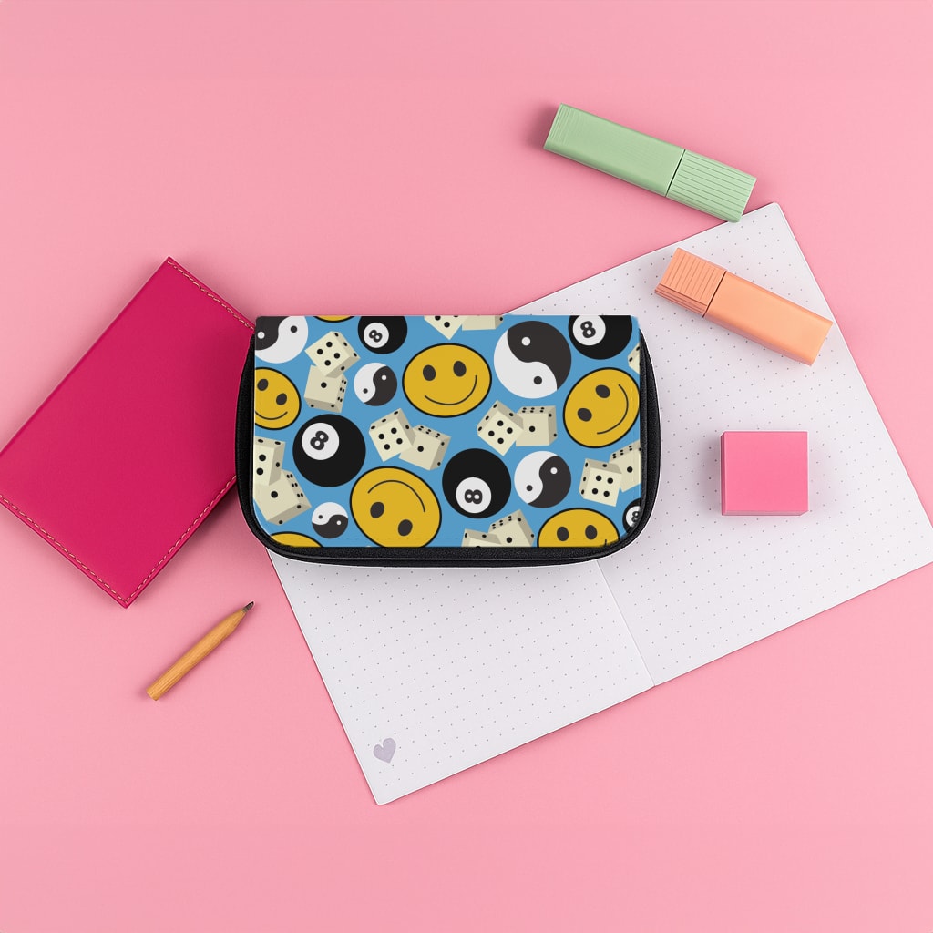 8 Ball Pattern - Skate Aesthetic Pencil Case