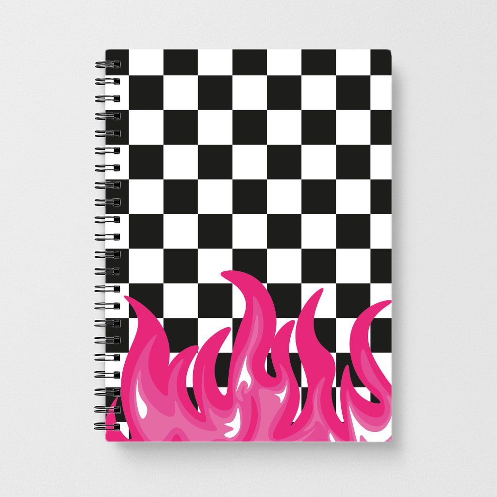 Pink Flame - Skate Aesthetic Notebook