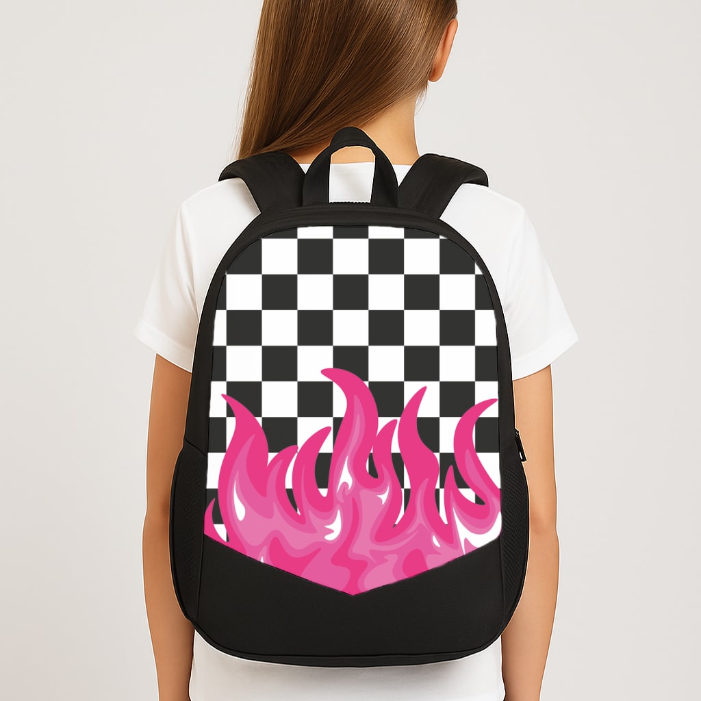 Pink Flame - Skate Aesthetic  Backpack
