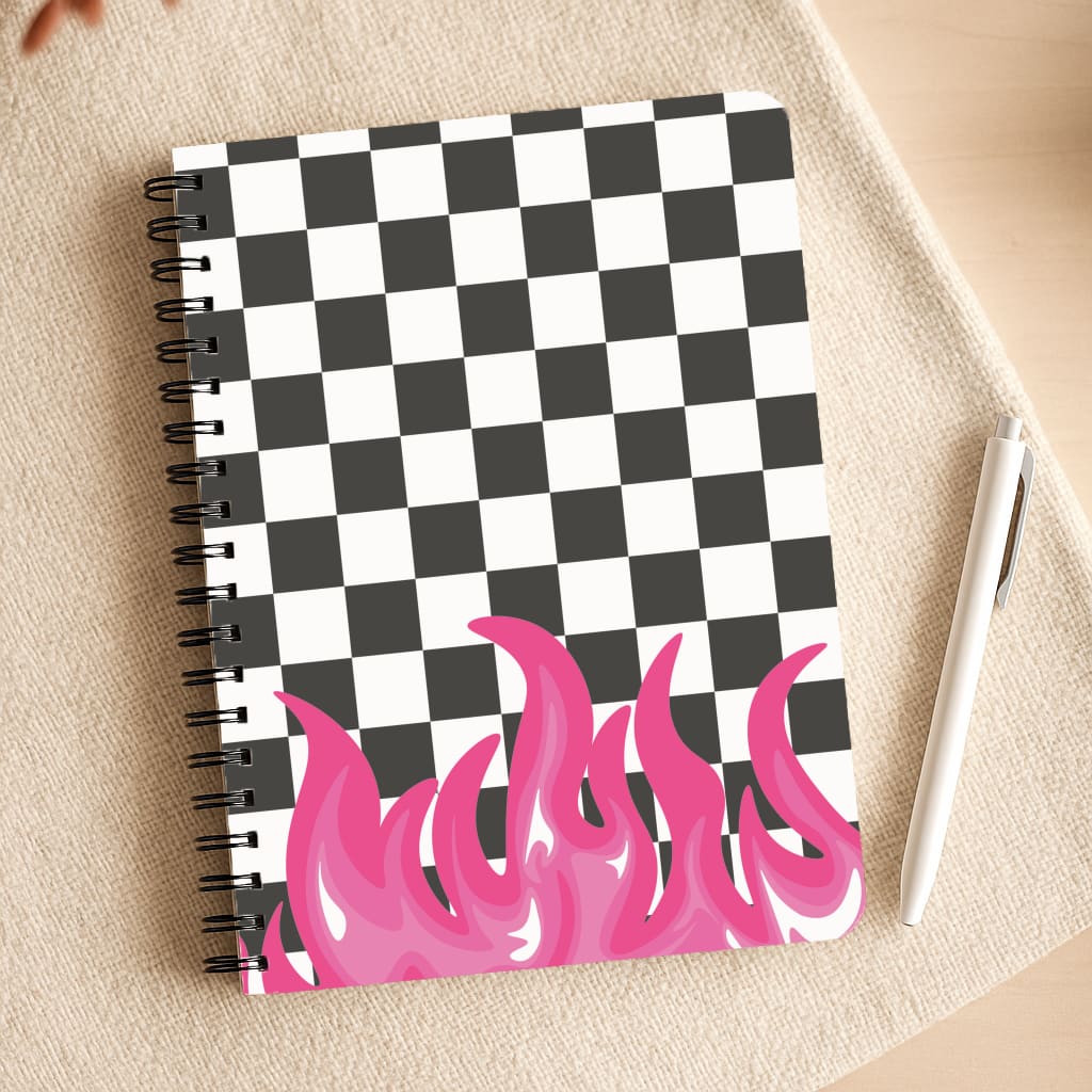 Pink Flame - Skate Aesthetic Notepad