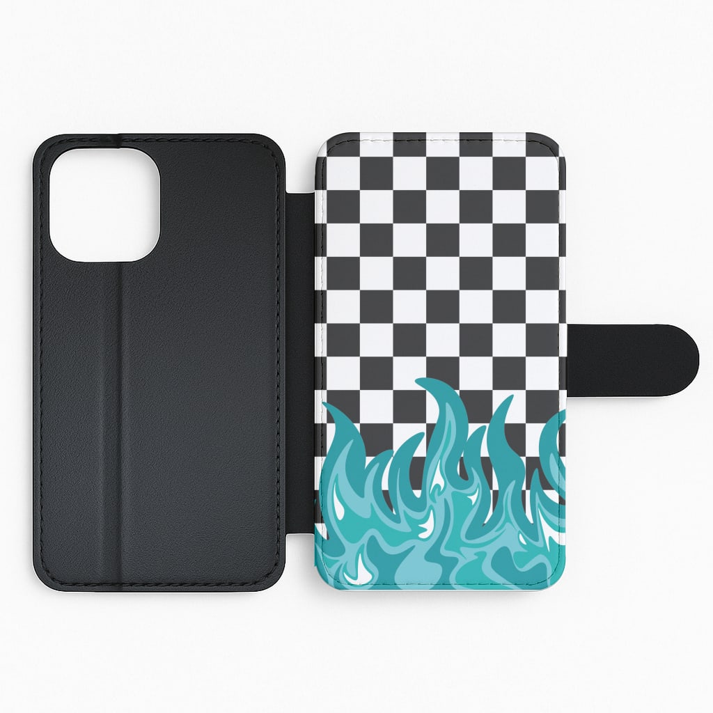 Blue Flame - Skate Aesthetic Flip Phone Case