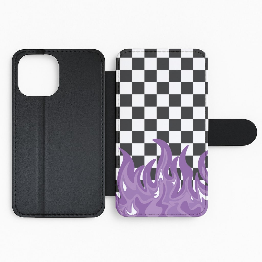 Purple Flame - Skate Aesthetic Flip Phone Case