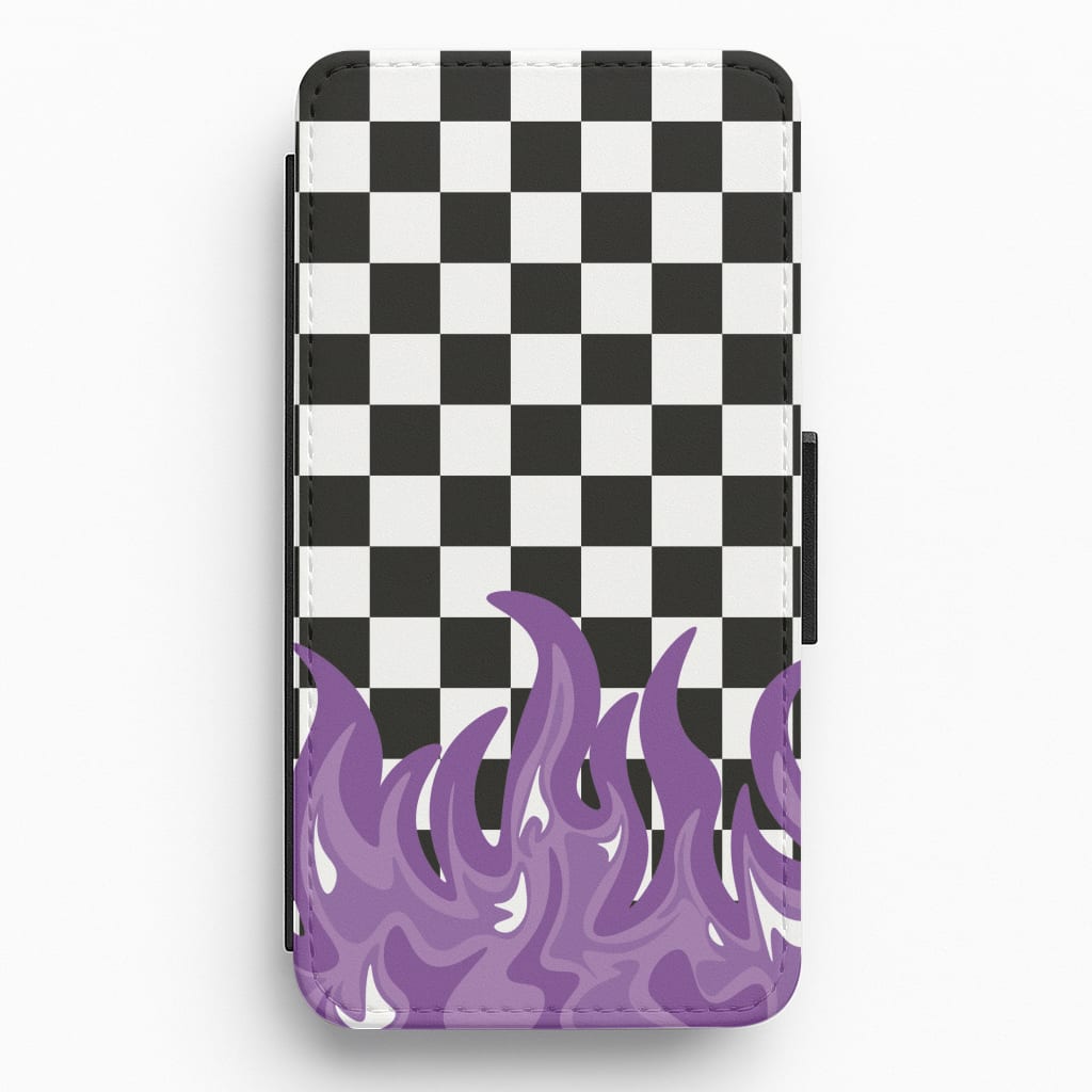 Purple Flame - Skate Aesthetic Flip / Wallet Phone Case