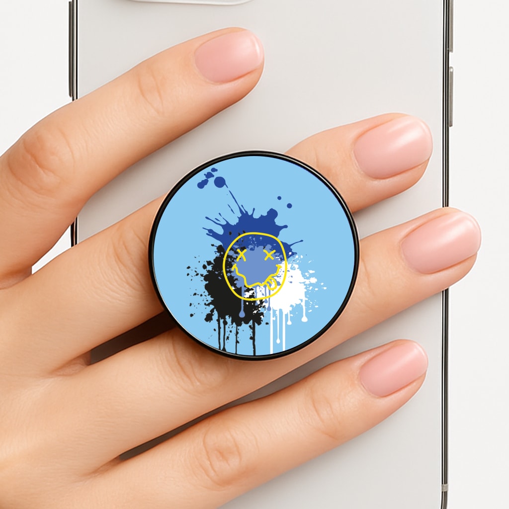 Blue Graffiti - Skate Aesthetic Phone Grip