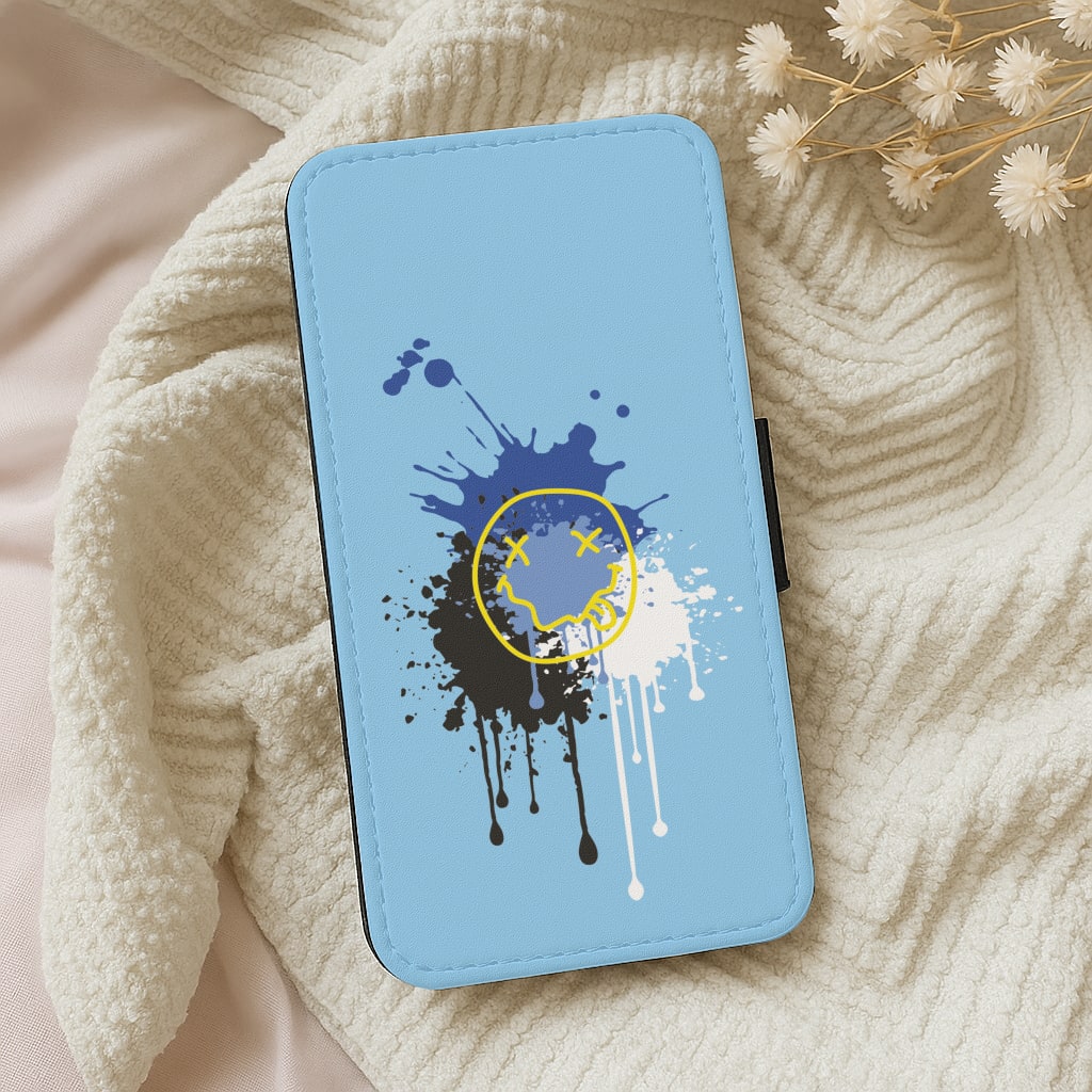 Blue Graffiti - Skate Aesthetic Wallet Phone Case