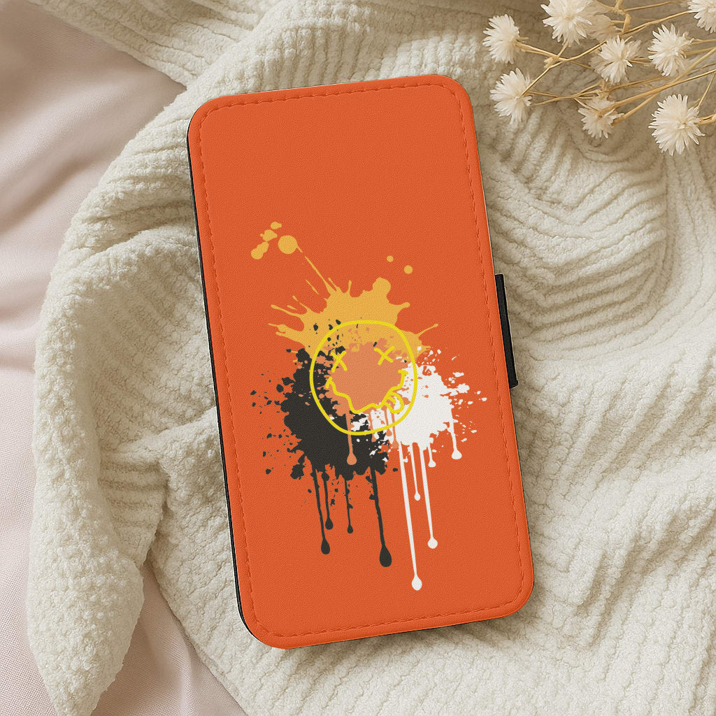 Orange Graffiti - Skate Aesthetic Wallet Phone Case