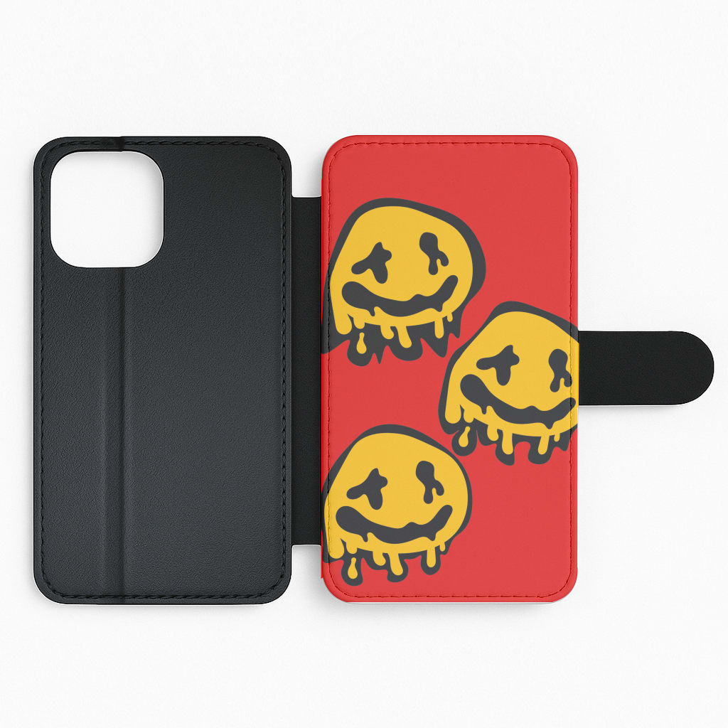 Dripping Smiley - Skate Aesthetic Flip Phone Case
