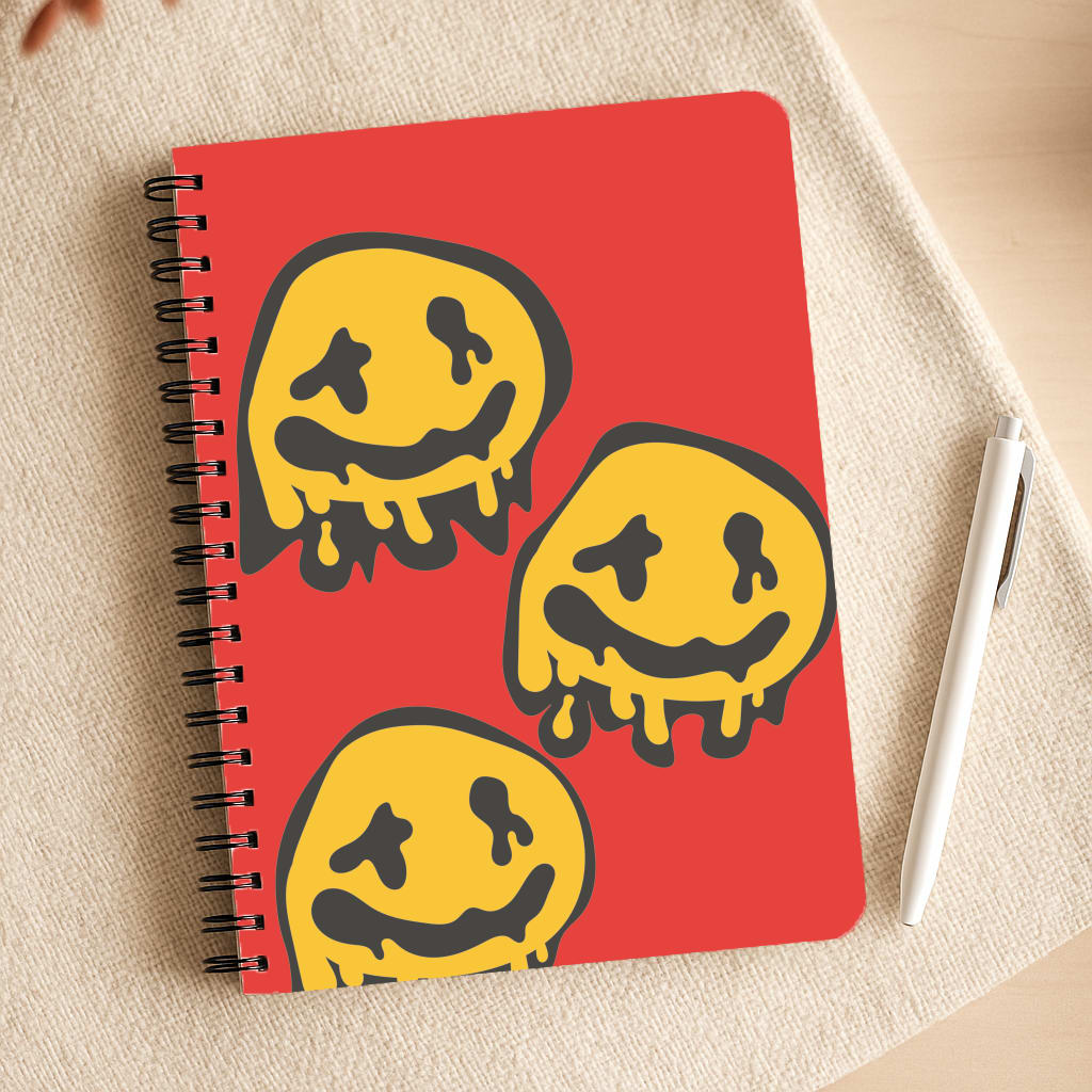 Dripping Smiley - Skate Aesthetic Notepad