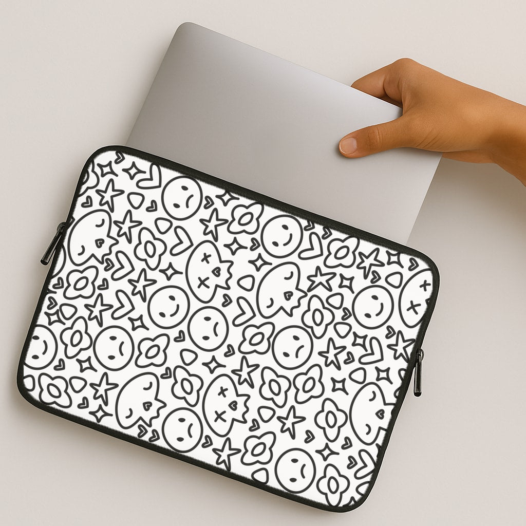 White Skulls - Skate Aesthetic MacBook Case