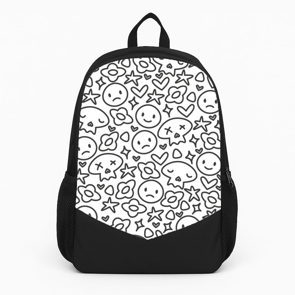 White Skulls - Skate Aesthetic  Backpack