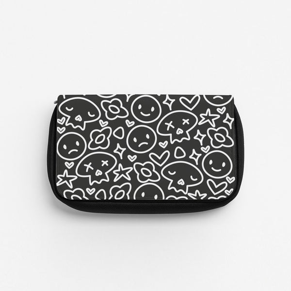 Black Skulls - Skate Aesthetic Pencil Case