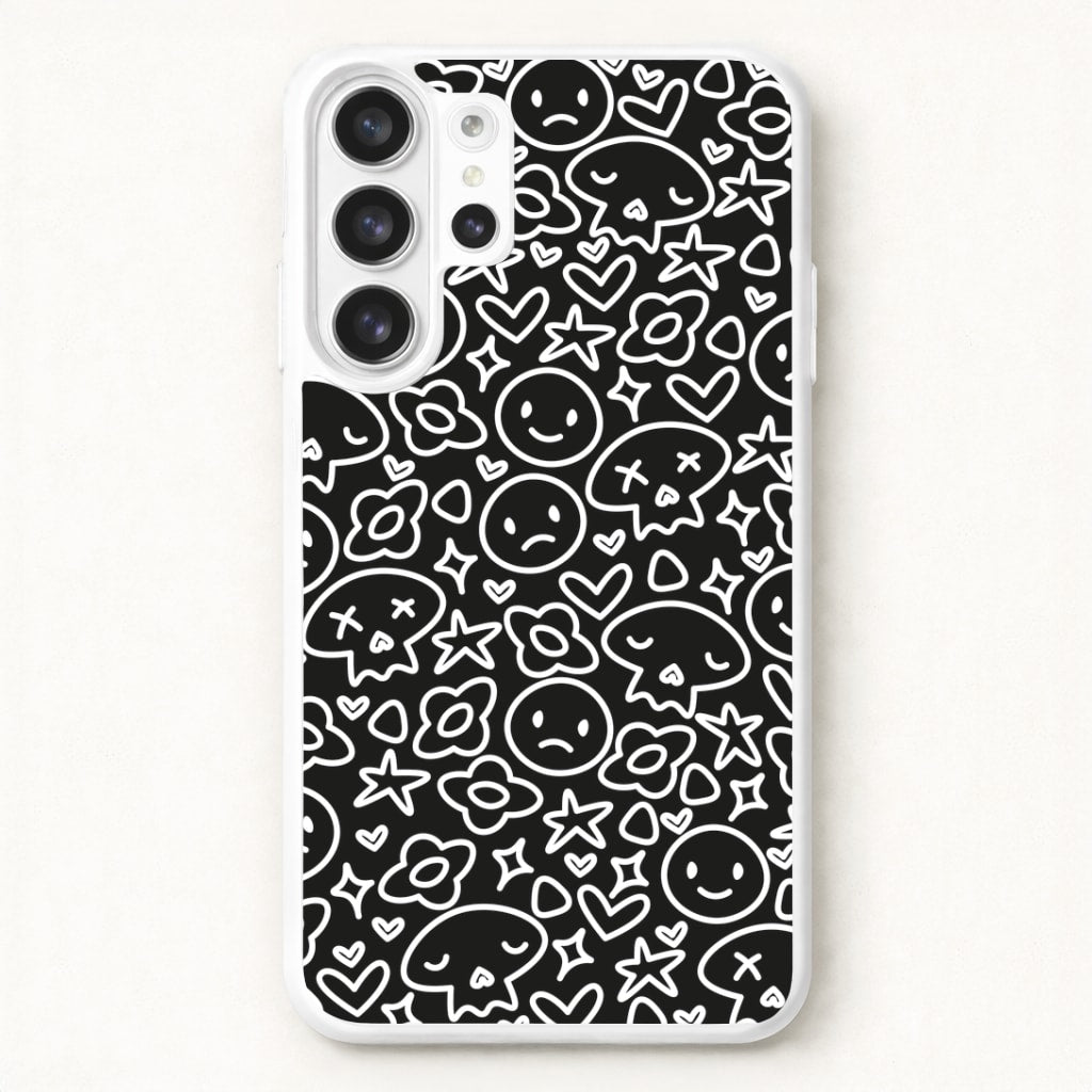 Black Skulls - Skate Aesthetic Phone Case for Galaxy S26 Ultra